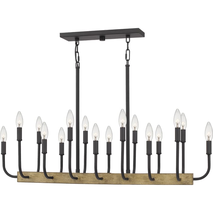 Quoizel Coda 16-Light 39" Kitchen Island Light in Matte Black Quoizel Coda 16-Light 39" Kitchen Island Light in Matte Black