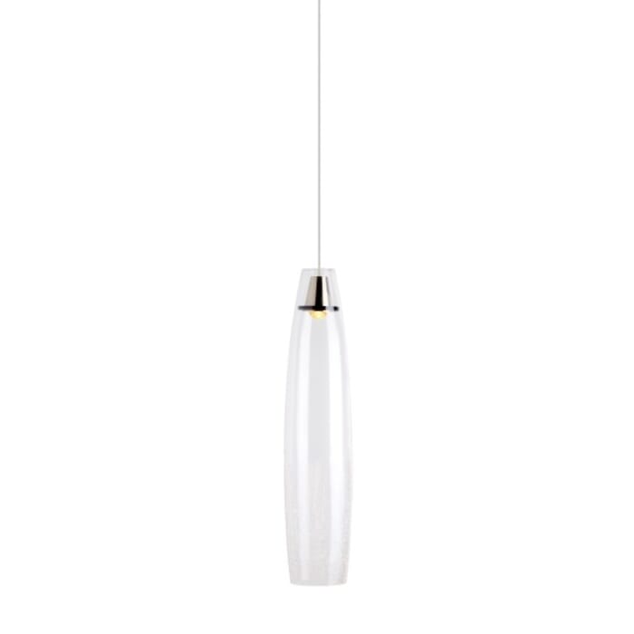 Tech Coda 3000K LED 21" Pendant Light in Satin Nickel and Clear Crackle Tech Coda 3000K LED 21" Pendant Light in Satin Nickel and Clear Crackle