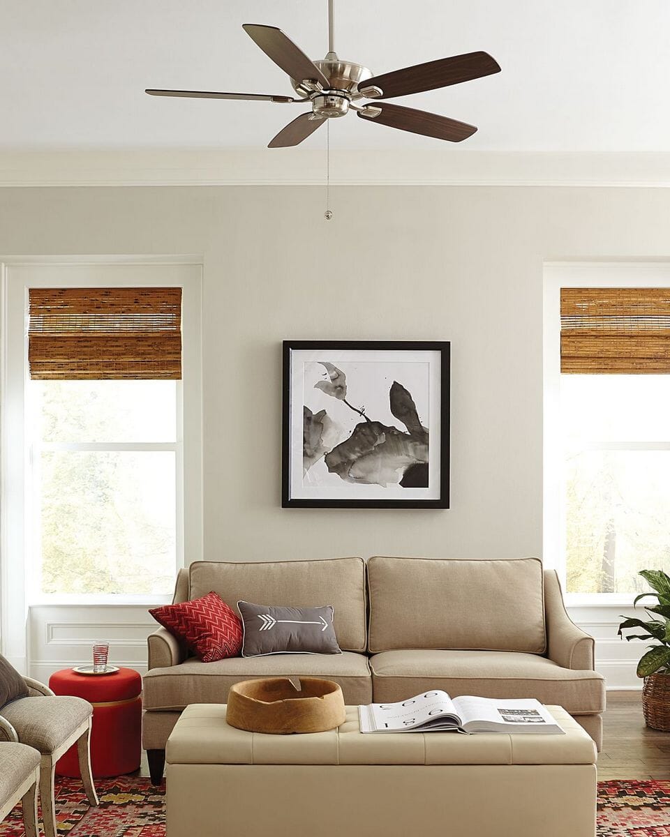 52" Colony Max Damp Rated Ceiling Fan in Brushed Steel