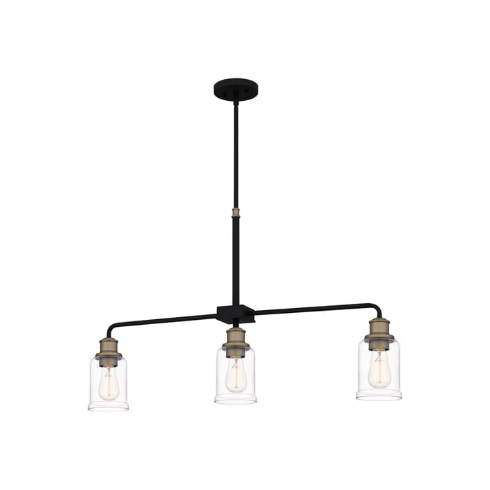 Quoizel Cox 3-Light Kitchen Island Light in Matte Black Quoizel Cox 3-Light Kitchen Island Light in Matte Black