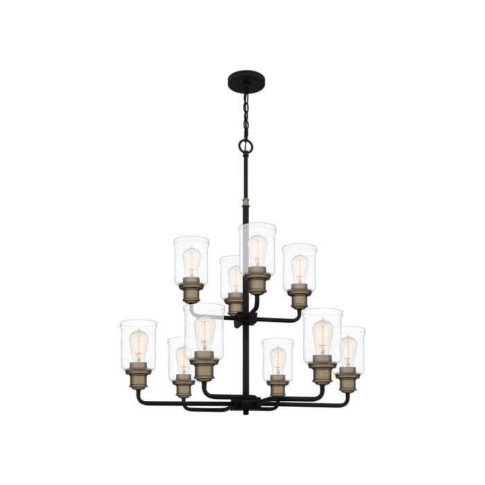 Quoizel Cox 10-Light Chandelier in Matte Black Quoizel Cox 10-Light Chandelier in Matte Black