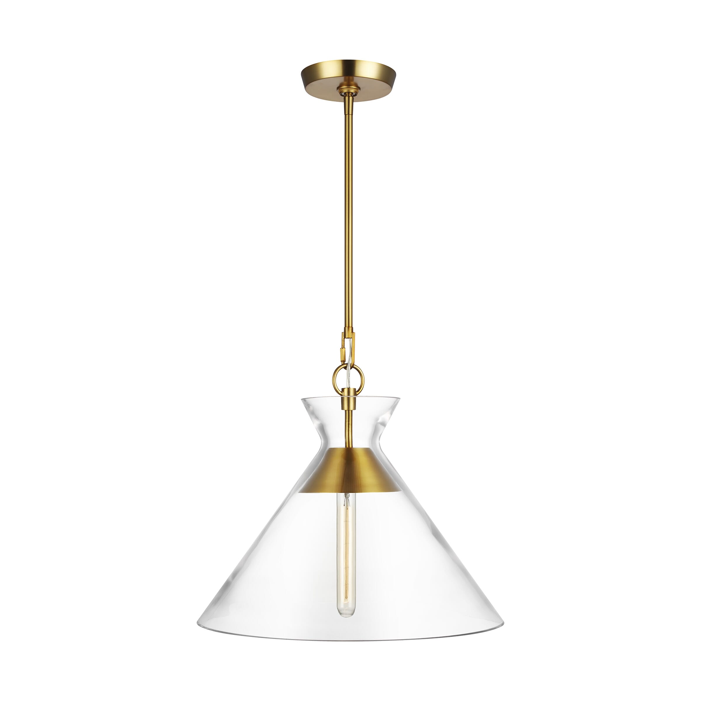 Generation Lighting Atlantic Pendant Light in Burnished Brass by Chapman & Myers