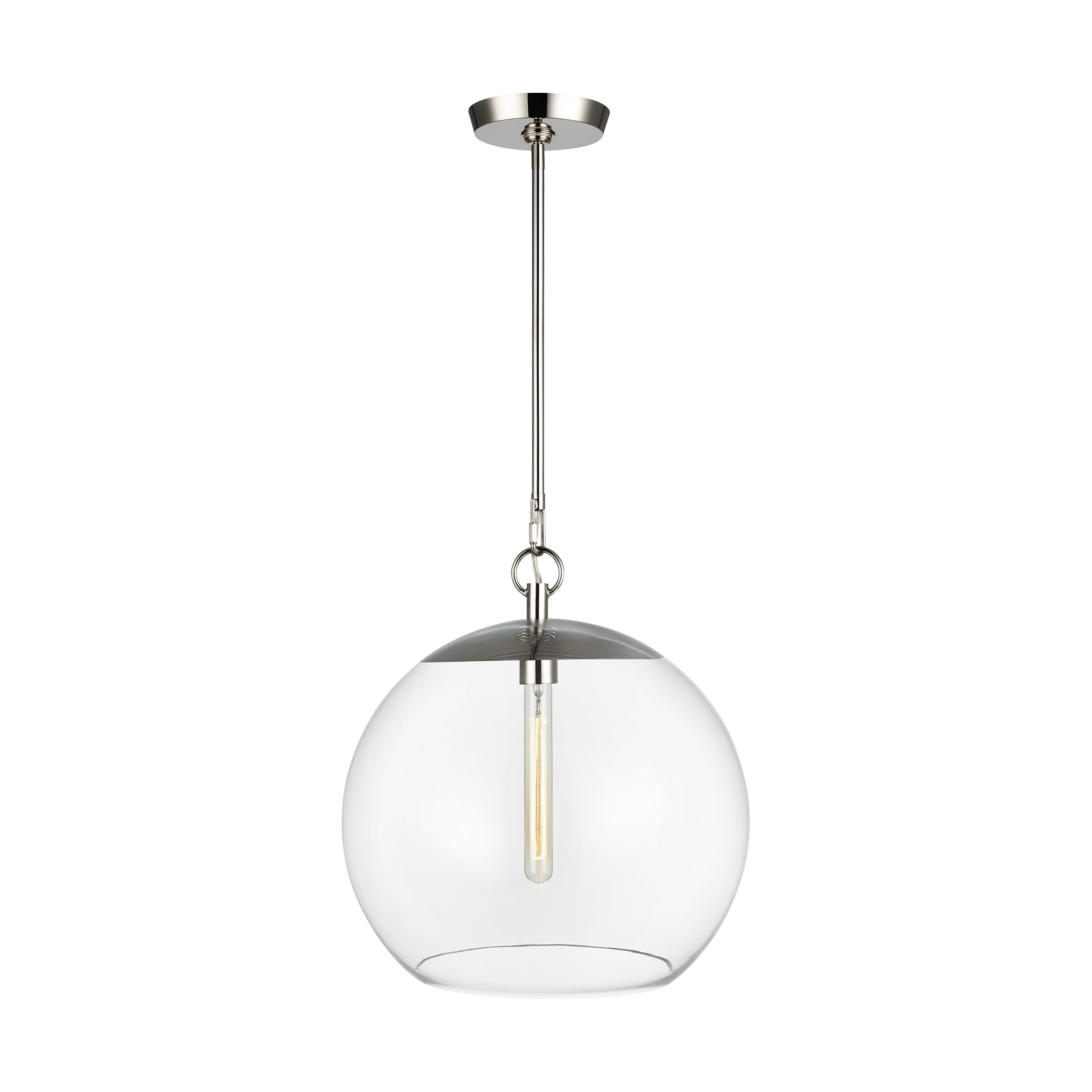 Generation Lighting Atlantic Pendant Light in Polished Nickel by Chapman & Myers