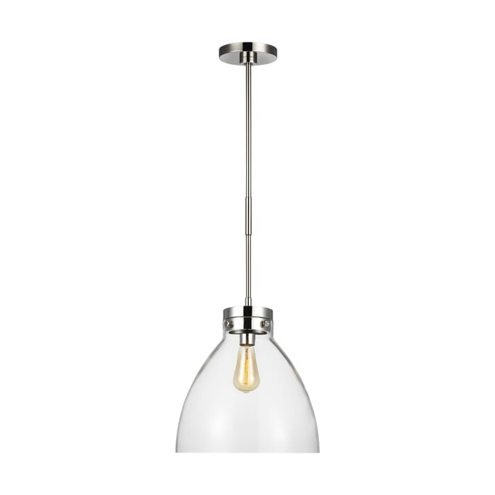 Generation Lighting Garrett Pendant Light in Polished Nickel by Chapman & Myers Generation Lighting Garrett Pendant Light in Polished Nickel by Chapman & Myers
