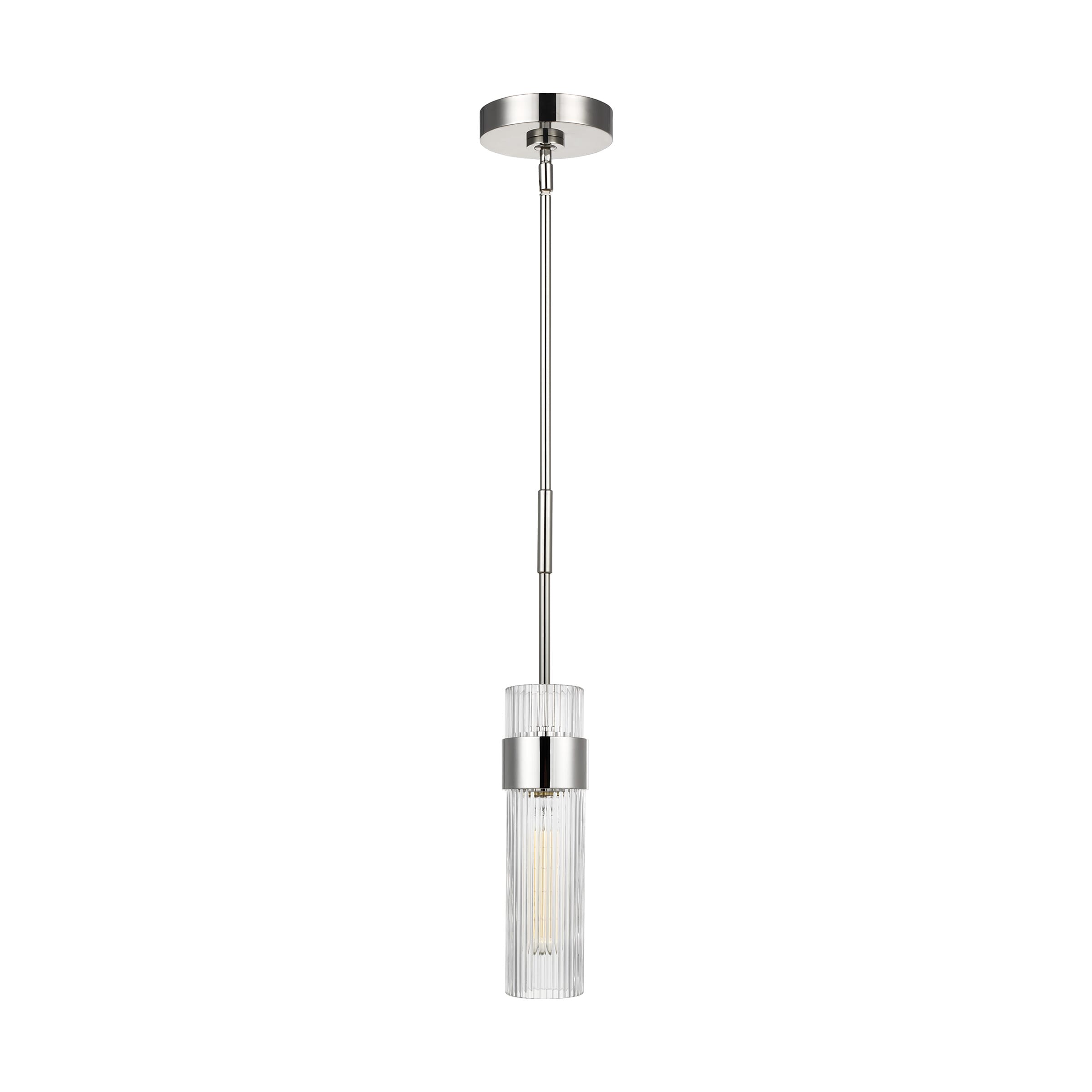Generation Lighting Geneva Pendant Light in Polished Nickel by Chapman & Myers