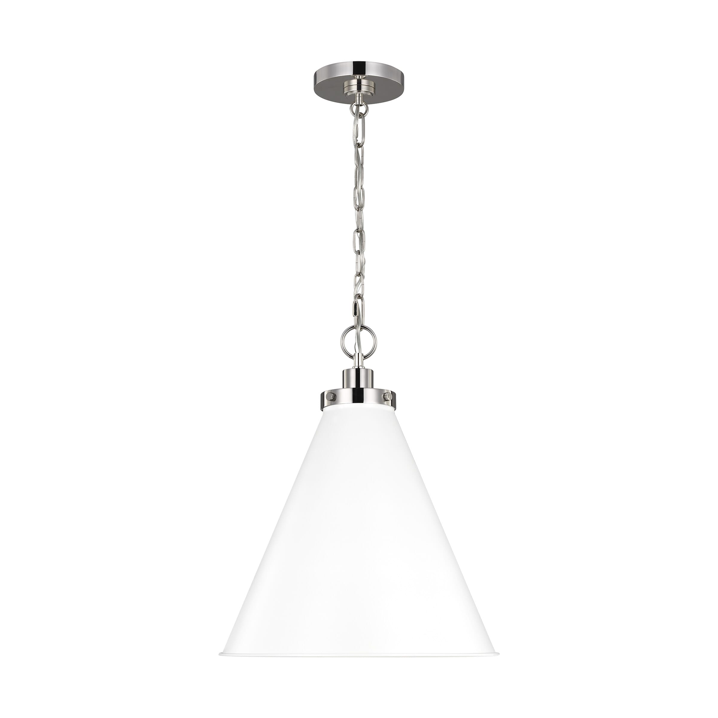 Generation Lighting Wellfleet Pendant Light in White Matte by Chapman & Myers