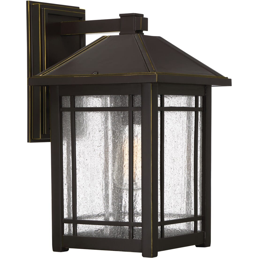 Cedar Point 1-Light Outdoor Wall Lantern in Palladian Bronze