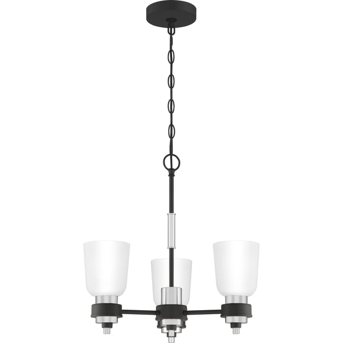Quoizel Conrad 3-Light 19" Transitional Chandelier in Brushed Nickel Quoizel Conrad 3-Light 19" Transitional Chandelier in Brushed Nickel