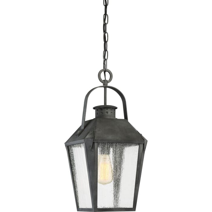 Quoizel Carriage 10" Outdoor Hanging Light in Mottled Black Quoizel Carriage 10" Outdoor Hanging Light in Mottled Black