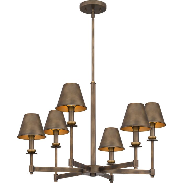 Cross 6-Light Chandelier in Statuary Bronze Cross 6-Light Chandelier in Statuary Bronze