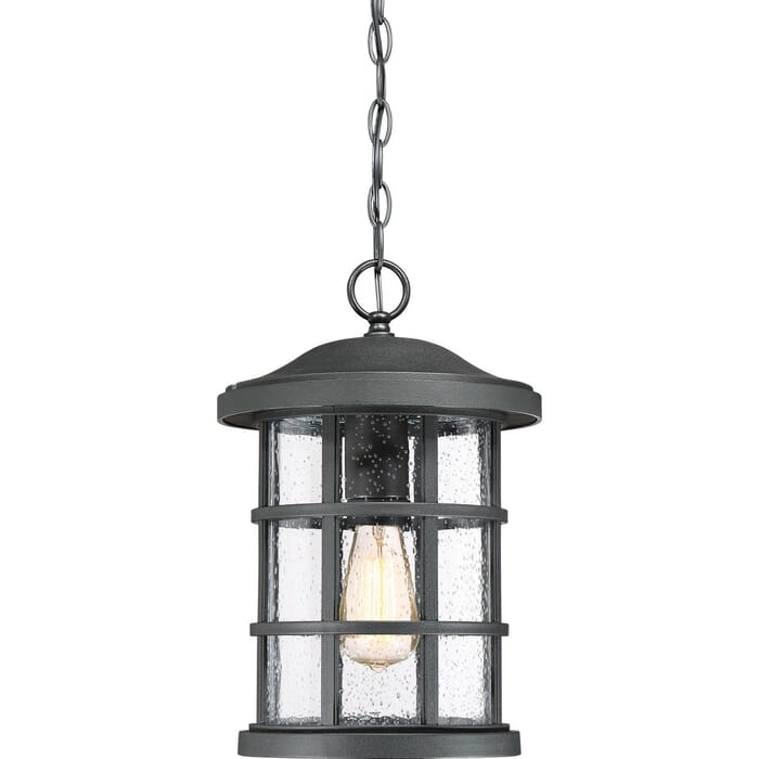 Quoizel Crusade 10" Outdoor Hanging Light in Earth Black Quoizel Crusade 10" Outdoor Hanging Light in Earth Black