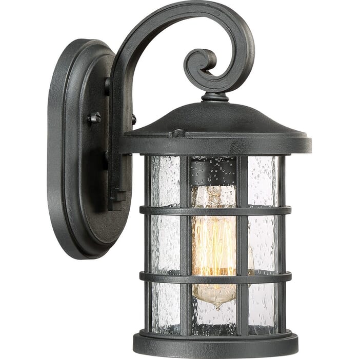 Quoizel Crusade 6" Outdoor Wall Light in Earth Black Quoizel Crusade 6" Outdoor Wall Light in Earth Black