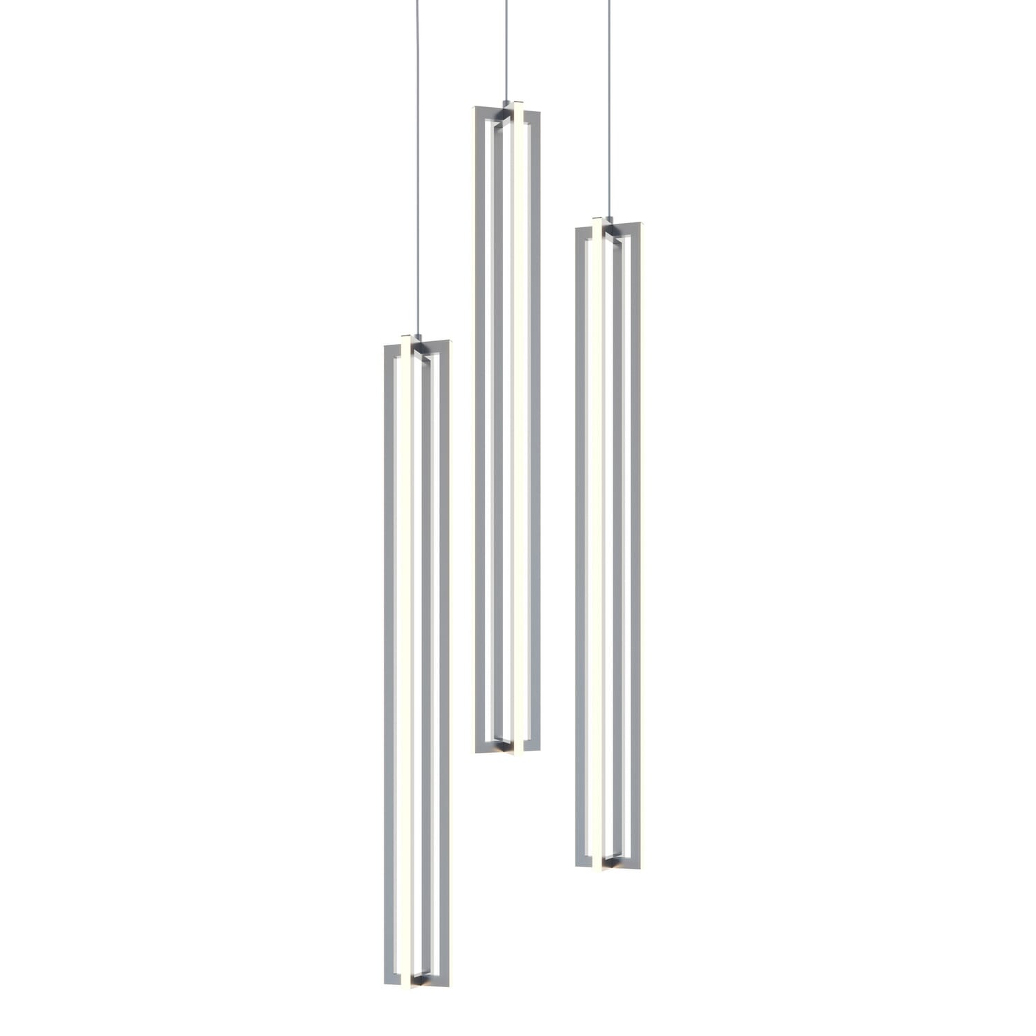 Cass LED Pendant in Satin Nickel