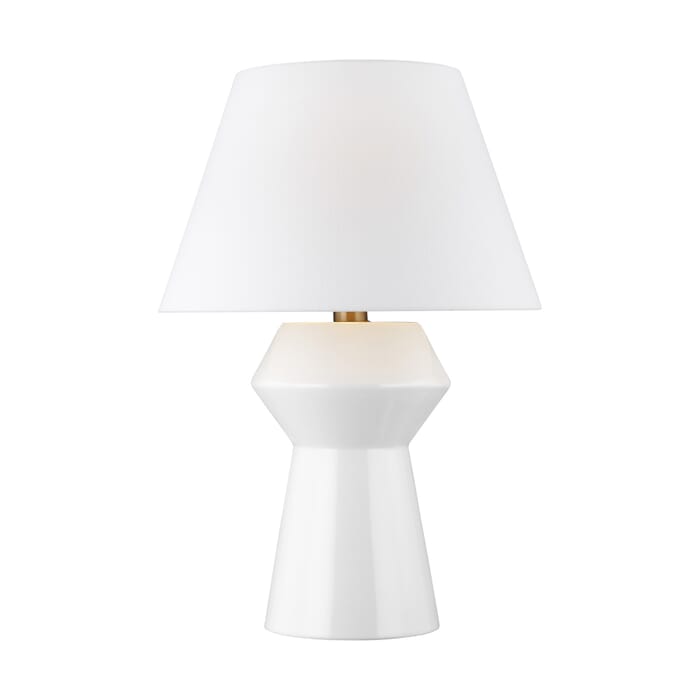 Generation Lighting Abaco Table Lamp in Arctic White And Burnished Brass by Chapman & Myers Generation Lighting Abaco Table Lamp in Arctic White And Burnished Brass by Chapman & Myers