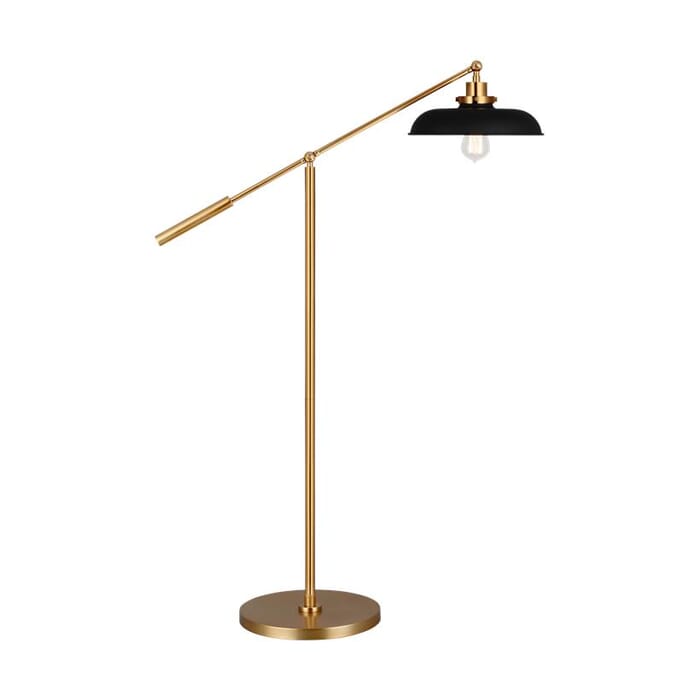 Generation Lighting Wellfleet Floor Lamp in Midnight Black And Burnished Brass by Chapman & Myers Generation Lighting Wellfleet Floor Lamp in Midnight Black And Burnished Brass by Chapman & Myers