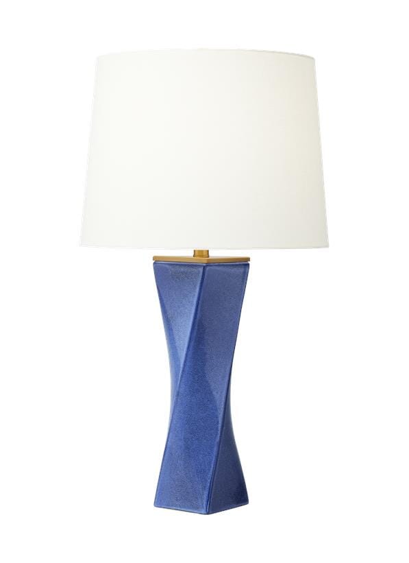 Generation Lighting Lagos Table Lamp in Frosted Blue by Chapman & Myers