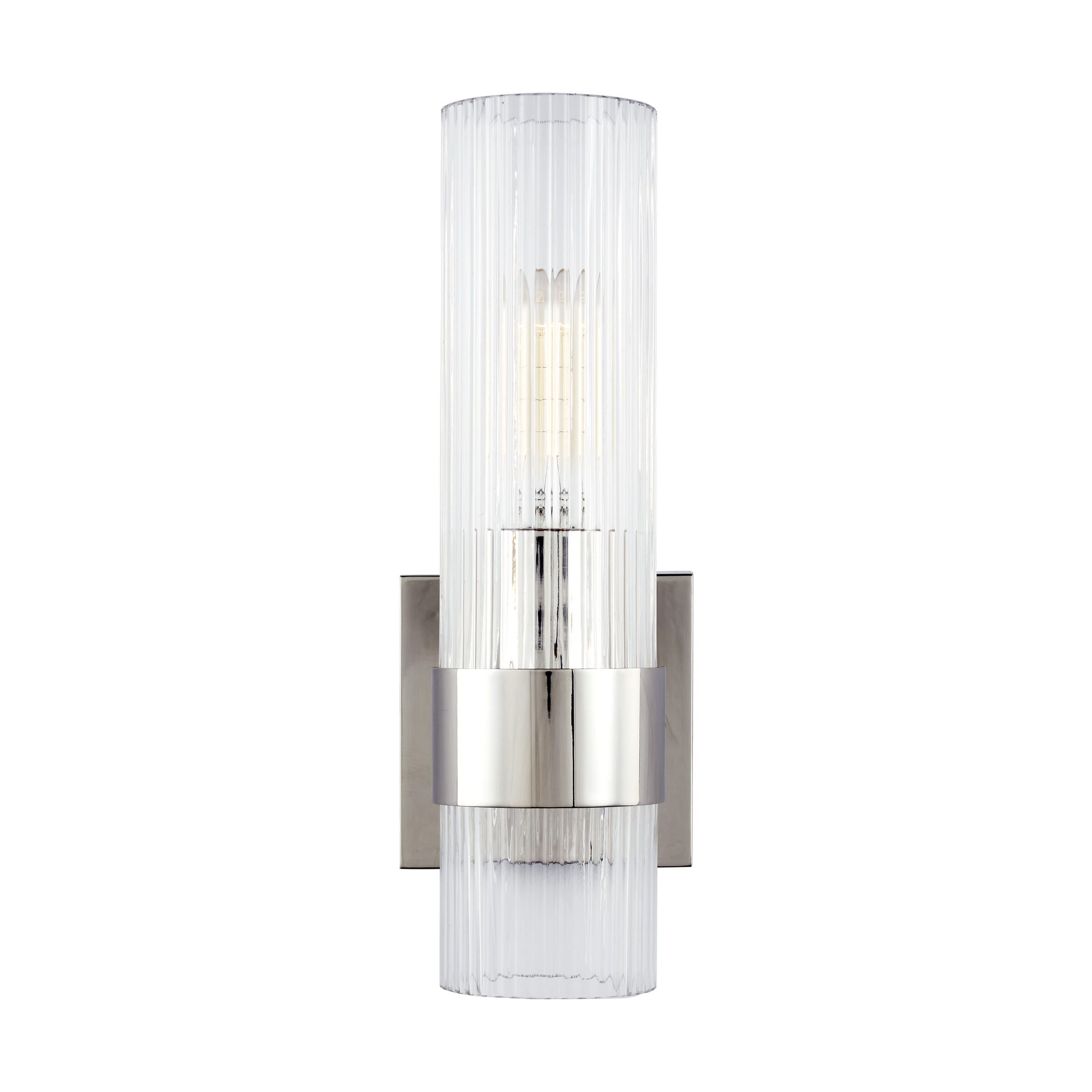 Generation Lighting Geneva Bathroom Vanity Light in Polished Nickel by Chapman & Myers