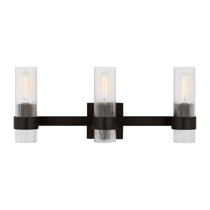 Geneva 3-Light Bathroom Vanity Light in Aged Iron Geneva 3-Light Bathroom Vanity Light in Aged Iron