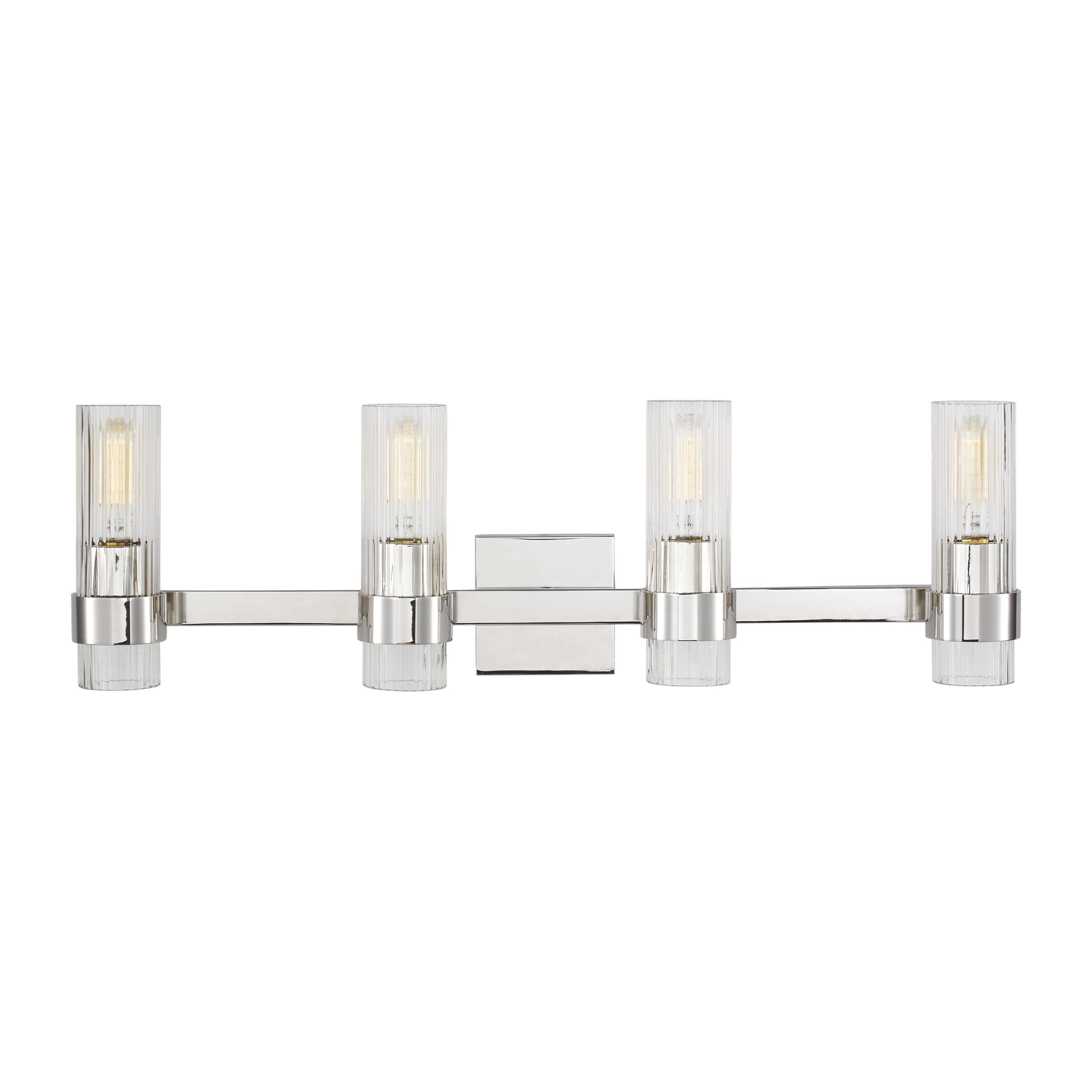 Generation Lighting Geneva 4-Light Bathroom Vanity Light in Polished Nickel by Chapman & Myers