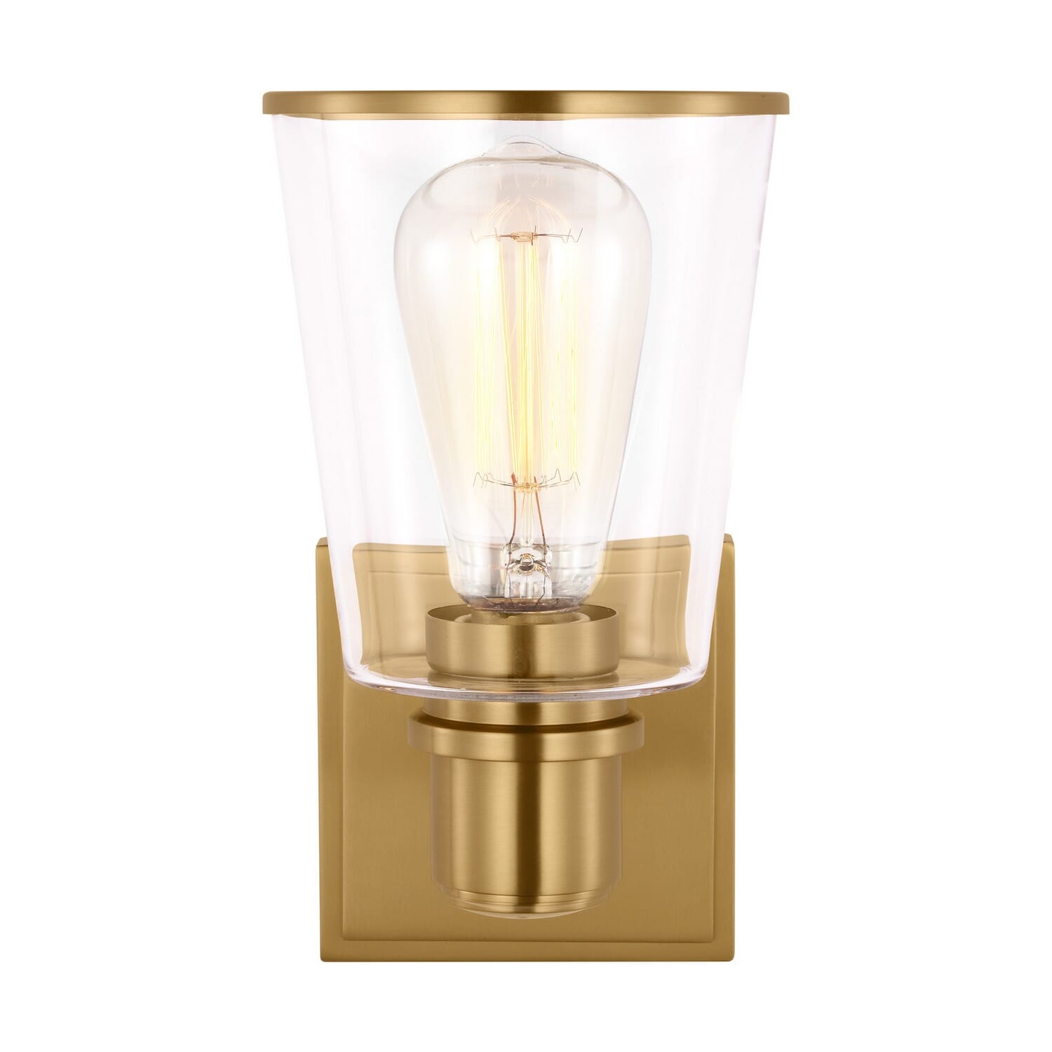 Alessa 1-Light Bathroom Vanity Light in Burnished Brass