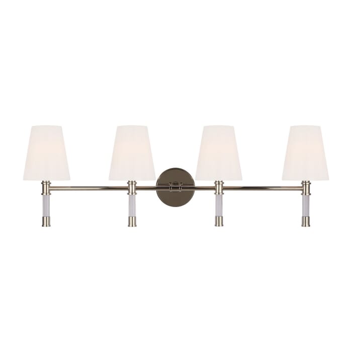 Hanover 3-Light Bathroom Vanity Light in Polished Nickel Hanover 3-Light Bathroom Vanity Light in Polished Nickel