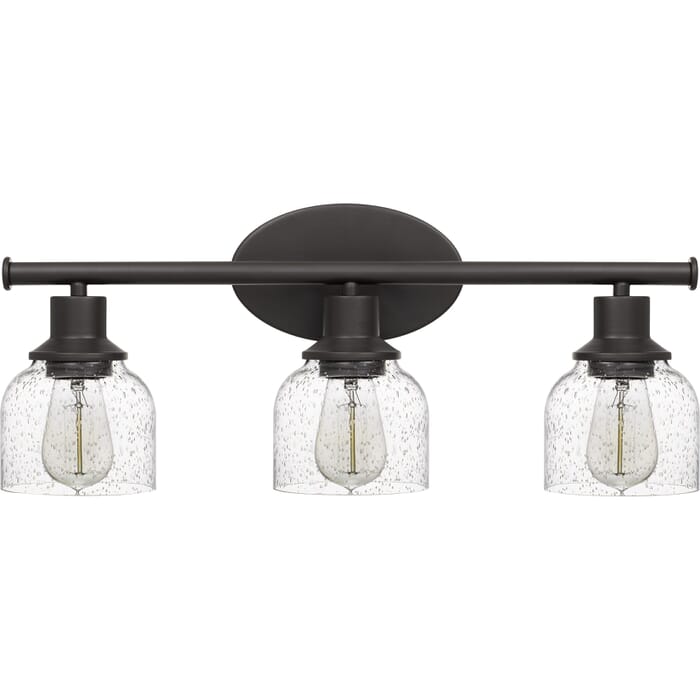 Caverly 3-Light Bathroom Vanity Light in Bronze Caverly 3-Light Bathroom Vanity Light in Bronze