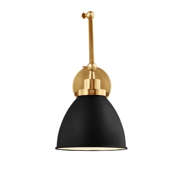 Visual Comfort Studio Wellfleet Wall Sconce in Midnight Black And Burnished  Brass by Chapman & Myers 
