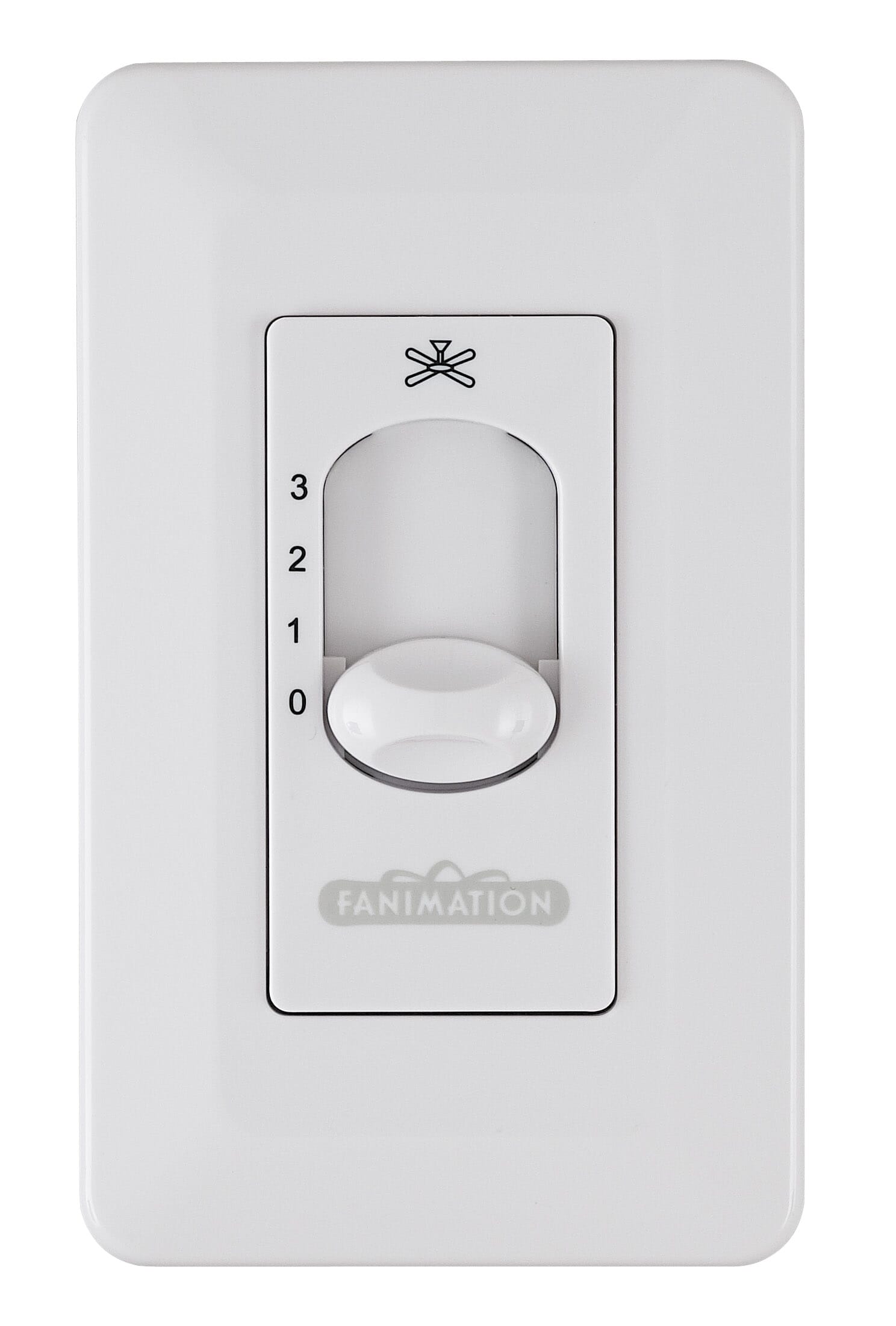 Fanimation Controls Wall Control Non Reversing Fan Speed Only in White