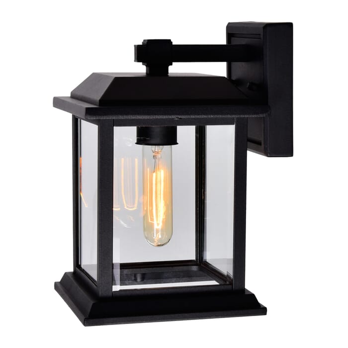 CWI Blackbridge 1 Light Outdoor Black Wall Lantern CWI Blackbridge 1 Light Outdoor Black Wall Lantern