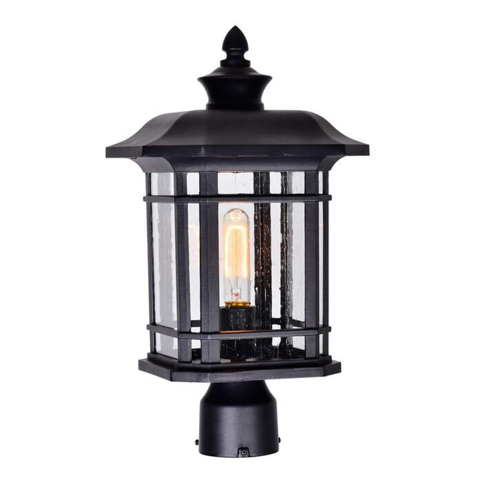 CWI Blackburn 1 Light Outdoor Black Lantern Head CWI Blackburn 1 Light Outdoor Black Lantern Head