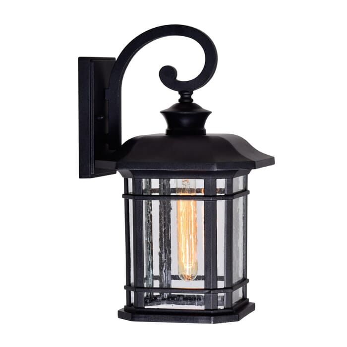 CWI Blackburn 1 Light Outdoor Black Wall Lantern CWI Blackburn 1 Light Outdoor Black Wall Lantern