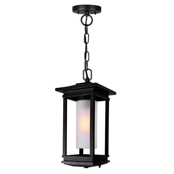 CWI Granville 1 Light Black Outdoor Hanging Light CWI Granville 1 Light Black Outdoor Hanging Light