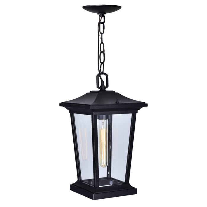 CWI Leawood 1 Light Black Outdoor Hanging Light CWI Leawood 1 Light Black Outdoor Hanging Light