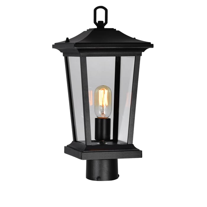 CWI Leawood 1 Light Black Outdoor Lantern Head CWI Leawood 1 Light Black Outdoor Lantern Head