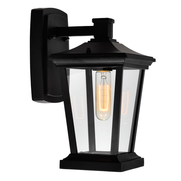 CWI Leawood 1 Light Black Outdoor Wall Light CWI Leawood 1 Light Black Outdoor Wall Light