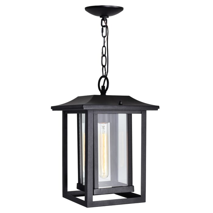 CWI Winfield 1 Light Black Outdoor Hanging Light CWI Winfield 1 Light Black Outdoor Hanging Light