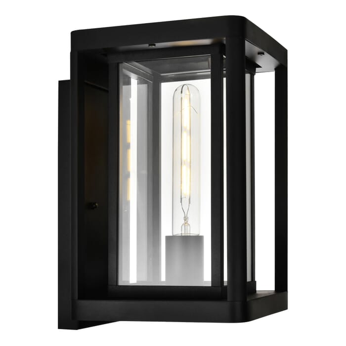 CWI Mulvane 1 Light Black Outdoor Wall Light CWI Mulvane 1 Light Black Outdoor Wall Light