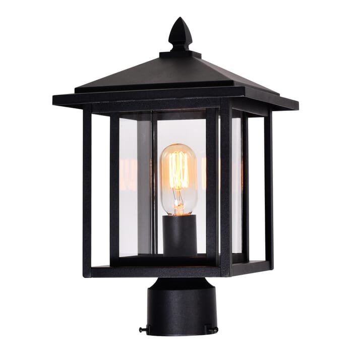 CWI Crawford 1 Light Black Outdoor Lantern Head CWI Crawford 1 Light Black Outdoor Lantern Head