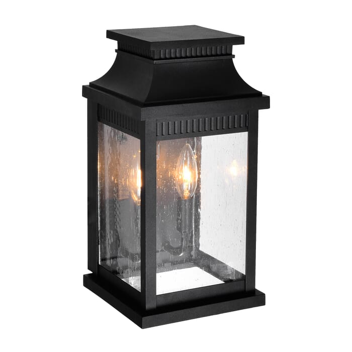 CWI Milford 2 Light Outdoor Black Wall Lantern CWI Milford 2 Light Outdoor Black Wall Lantern