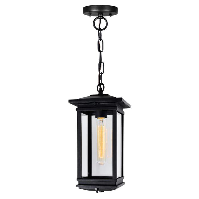 CWI Oakwood 1 Light Outdoor Black Pendant CWI Oakwood 1 Light Outdoor Black Pendant