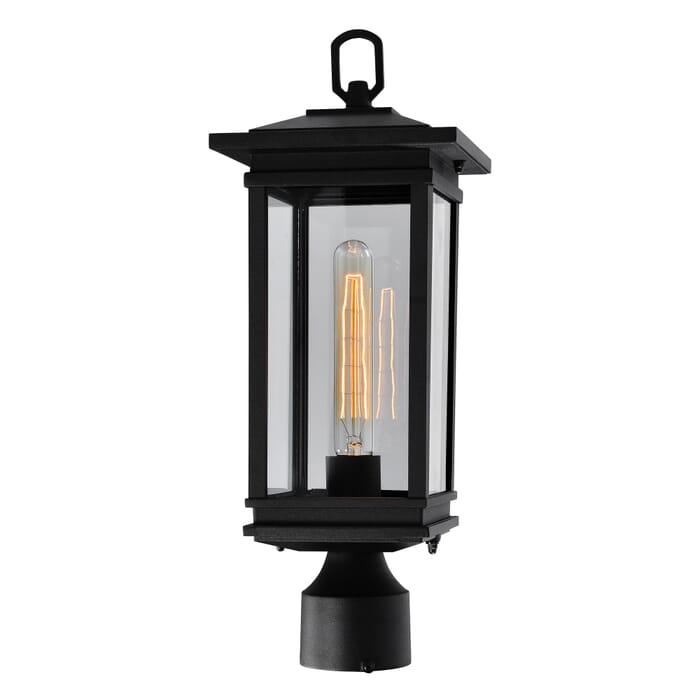 CWI Oakwood 1 Light Outdoor Black Lantern Head CWI Oakwood 1 Light Outdoor Black Lantern Head
