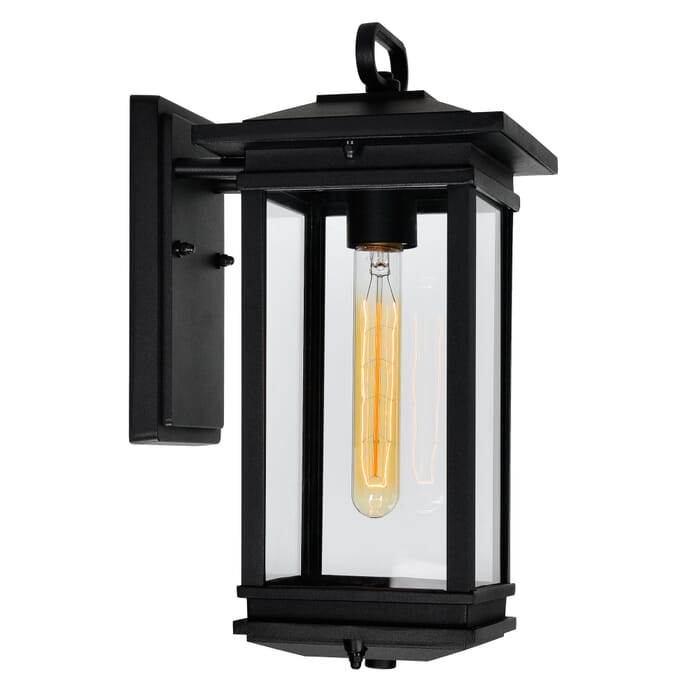 CWI Oakwood 1 Light Outdoor Black Wall Lantern CWI Oakwood 1 Light Outdoor Black Wall Lantern