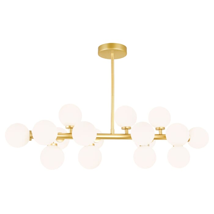 CWI Arya 16 Light Chandelier With Satin Gold Finish CWI Arya 16 Light Chandelier With Satin Gold Finish
