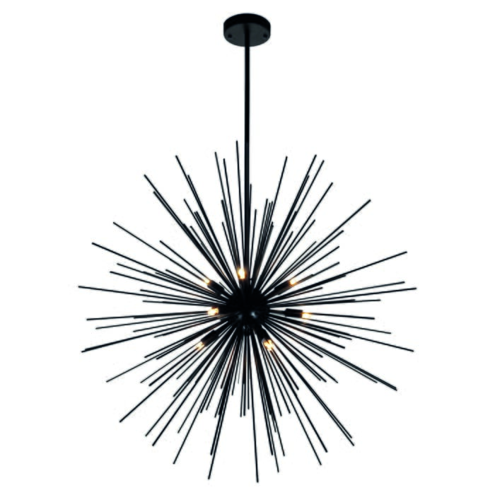 CWI Savannah 9 Light Chandelier With Black Finish CWI Savannah 9 Light Chandelier With Black Finish