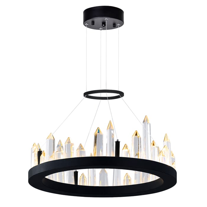 CWI Juliette LED Chandelier With Black Finish CWI Juliette LED Chandelier With Black Finish