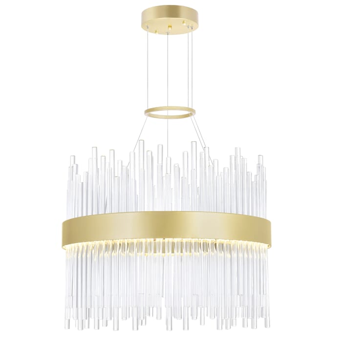 CWI Genevieve LED Chandelier With Medallion Gold Finish CWI Genevieve LED Chandelier With Medallion Gold Finish