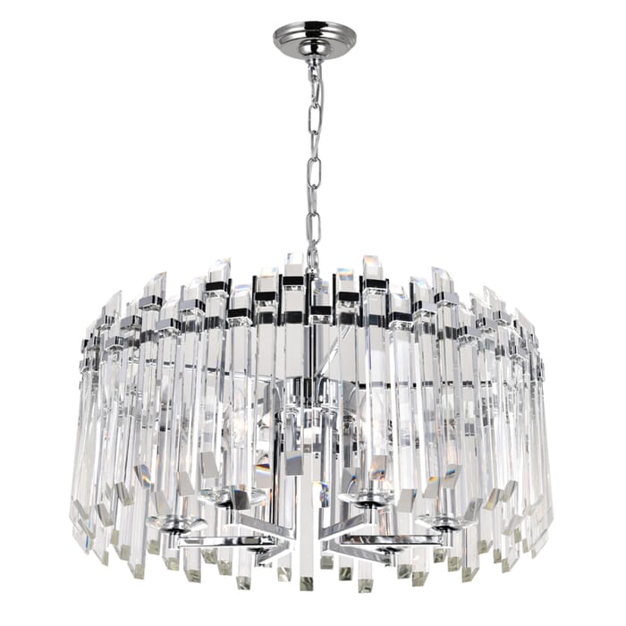CWI Henrietta 6 Light Chandelier With Chrome Finish CWI Henrietta 6 Light Chandelier With Chrome Finish