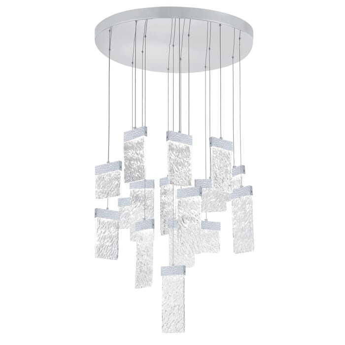 CWI Carolina LED Chandelier With Pewter Finish CWI Carolina LED Chandelier With Pewter Finish