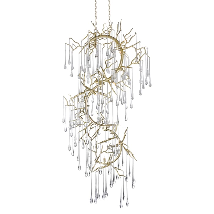 CWI Anita 12 Light Chandelier With Gold Leaf Finish CWI Anita 12 Light Chandelier With Gold Leaf Finish