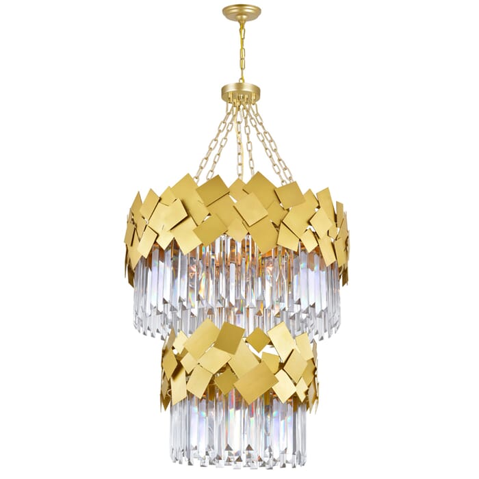CWI Panache 10 Light Down Chandelier With Medallion Gold Finish CWI Panache 10 Light Down Chandelier With Medallion Gold Finish